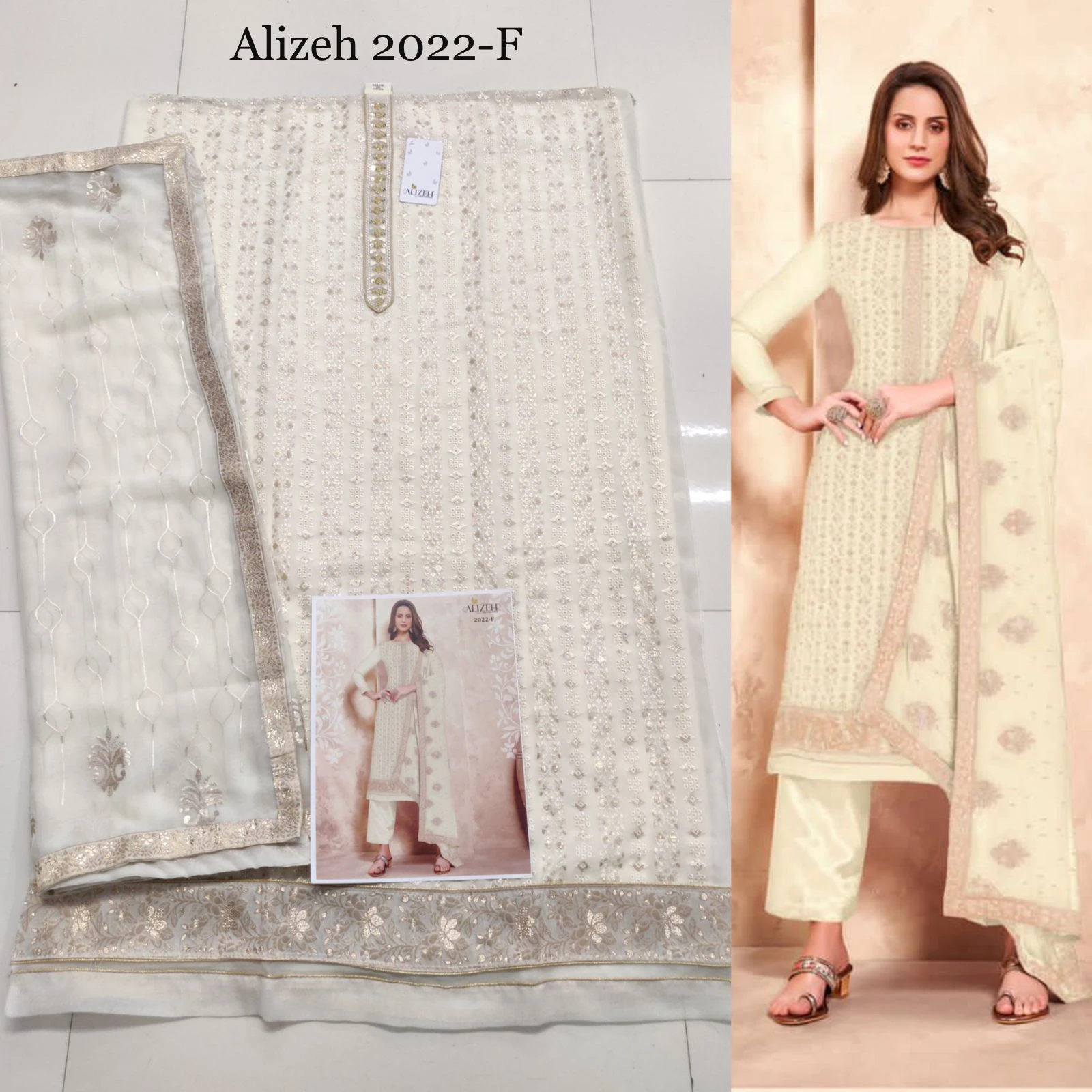Alizeh Murad Vol 6 Alizeh Georgette Wholesale Designer Salwar Suit Catalog — Wholesale Salwar Suits, Alizeh wholesale from Surat - Gallery Image 2
